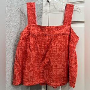 Anthropologie button back flowy crop top